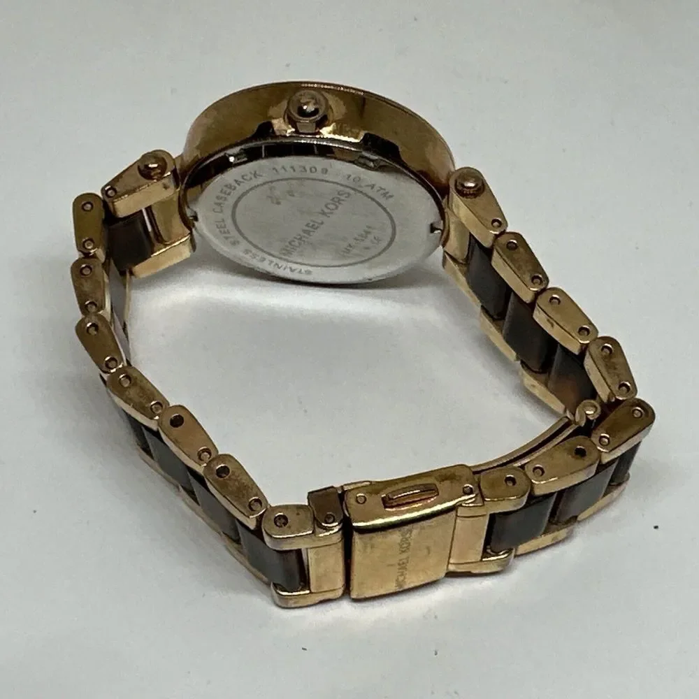Michael Kors MK5841 Women's Two Tone Analog Rose Dial Quartz Wrist Watch NUL64